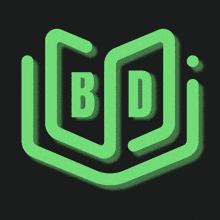 a green logo with the letters bd in the middle