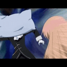 a man and a woman are standing next to each other in a cartoon scene