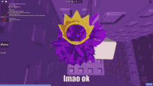 a screenshot of a video game with the words imao ok