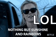 Nothing But Sunshine And Rainbows Happy GIF - Nothing But Sunshine And Rainbows Happy Sarcastic GIFs