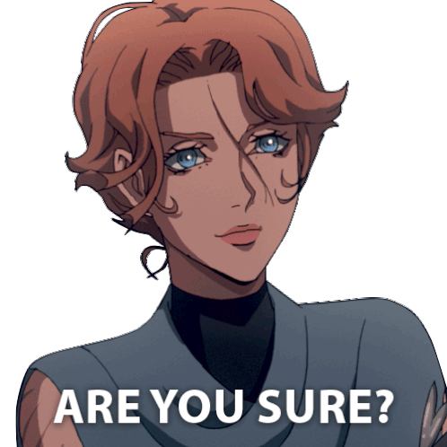 Are You Sure Sypha Belnades Sticker - Are You Sure Sypha Belnades Castlevania Stickers