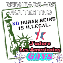 a poster that says redheads are hotter tho