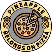 pineapple belongs on pizza pineapple pizza logo