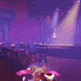 a video game shows a rabbit with a heart on its head