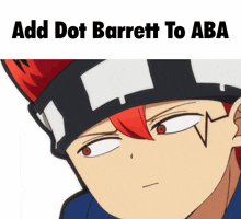 a picture of a person with the words add dot barrett to aba on the bottom