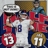 a poster of a football player with the number 13 on it