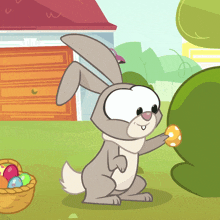 Eyes Widen Easter Bunny GIF - Eyes Widen Easter Bunny Om Nom Stories GIFs