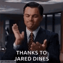 Thanks To Jared Dines Leonardo Dicaprio GIF - Thanks To Jared Dines Leonardo Dicaprio Clap GIFs