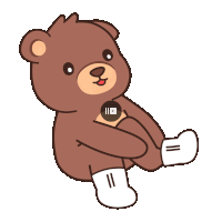 a brown teddy bear is sitting down with a youtube button on its chest