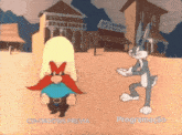 a cartoon of bugs bunny and elmer fudd with the words cswindows previa and programacao