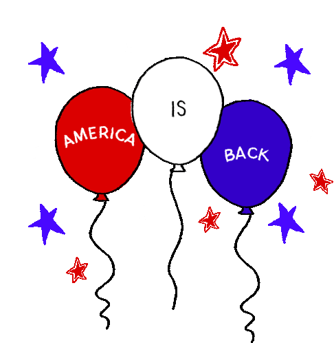 America Is Back Balloons Sticker - America Is Back Balloons Joe Biden Stickers