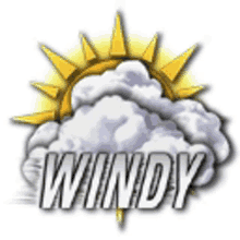 mayormente nublado windy wind weather sun