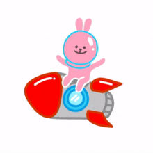 pink rabbit space ship ignition ready to go