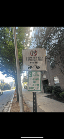 a parking sign that says no parking from 6:30am to 9:30 am