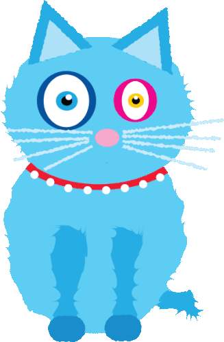 Surprised Blue Cat Sticker - Surprised Blue Cat Whattt Stickers