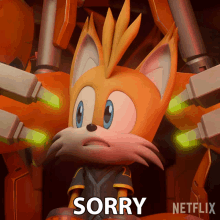 Sorry Tails GIF - Sorry Tails Sonic Prime GIFs