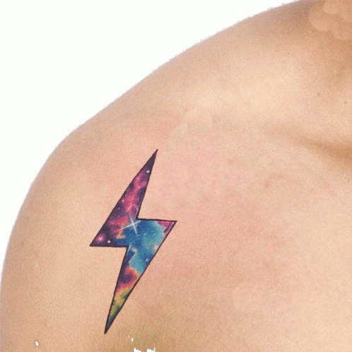 Lightning Bolt Outline Temporary Tattoo Set of 3  Small Tattoos