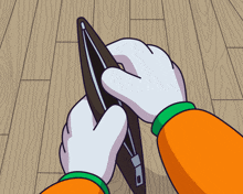 a cartoon of a person holding an empty wallet with a zipper