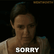 Sorry Vera Bennett GIF - Sorry Vera Bennett Wentworth GIFs