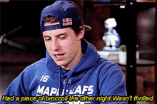 Mitch Marner Broccoli GIF - Mitch Marner Broccoli Had A Piece Of Broccoli The Other Night GIFs