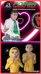 a poster for forsa semakin keren shows a man and woman