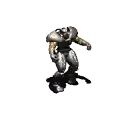a pixelated image of a man laying on the ground