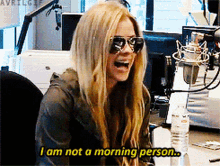 Avril Lavigne I Am Not A Morning Person GIF - Avril Lavigne I Am Not A Morning Person Head Shaking GIFs