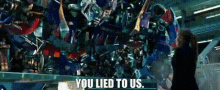 Transformers Optimus Prime GIF - Transformers Optimus Prime You Lied To Us GIFs