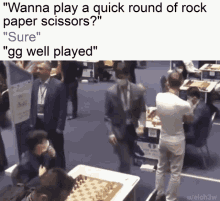 Rock Paper Scissors Meme GIF - Rock Paper Scissors Meme Chess GIFs