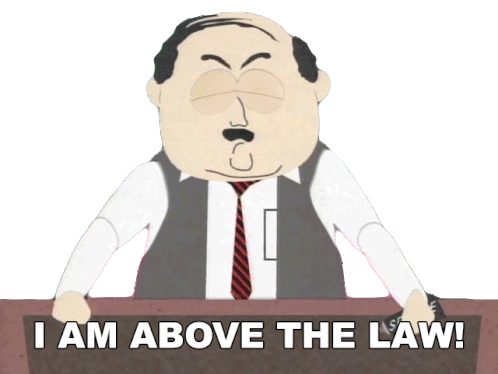 I Am Above The Law Producer Sticker - I Am Above The Law Producer South Park Stickers