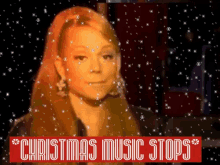 Christmas Music Stops Mariah Carey GIF - Christmas Music Stops Mariah Carey Christmas GIFs