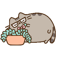 Hungry Cat Kawaii Sticker - Hungry Cat Kawaii Stickers
