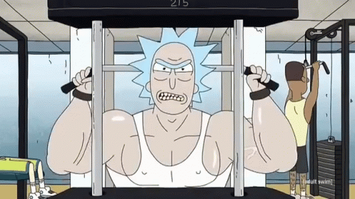 Muscle Rick And Morty GIF - Muscle Rick And Morty Gym GIFs