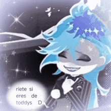 a picture of a cartoon character with the words " riete si eres de toddys " below it