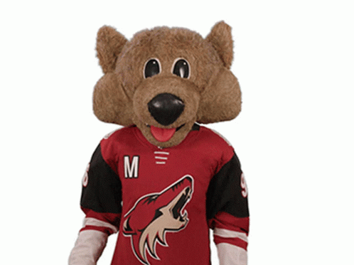 Howler The Coyote Arizona Coyotes Unsigned Goal Celebration Photograph
