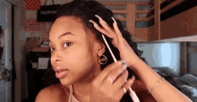Separating Hairs Combing GIF - Separating Hairs Combing Getting Ready GIFs