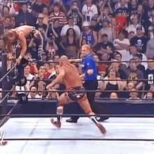 Shawn Michaels Angle Slam GIF - Shawn Michaels Angle Slam Kurt Angle GIFs