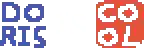 a blue and red logo that says do ris on it
