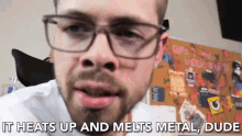 It Heats Up And Melts Metal Dude Zoom In GIF - It Heats Up And Melts Metal Dude Heats Up Melts Metal GIFs