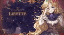 a drawing of a girl with the name lisette