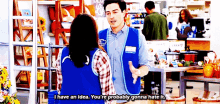 superstore jonah simms i have an idea youre probably gonna hate it youre going to hate my idea