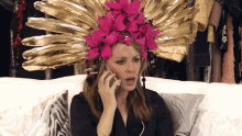 Kylie Minogue Phone Call GIF - Kylie Minogue Phone Call Hang Up GIFs