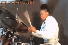 The Pocket Queen Girl Drummer GIF - The Pocket Queen Girl Drummer Drum Solo GIFs