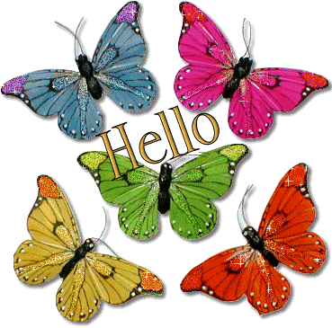 Butterfly Hello Sticker - Butterfly Hello Sparkling Stickers