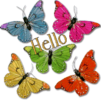 Butterfly Hello Sticker - Butterfly Hello Sparkling Stickers