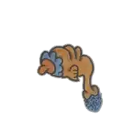 a cartoon drawing of a monkey with a blue hat