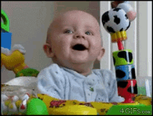 Surprised Baby GIF - Baby Laughing Startled GIFs