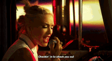 Gwen Stefani Checkin In To Check You Out GIF