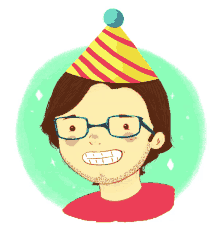 animated birthday boy birthday smile party hat