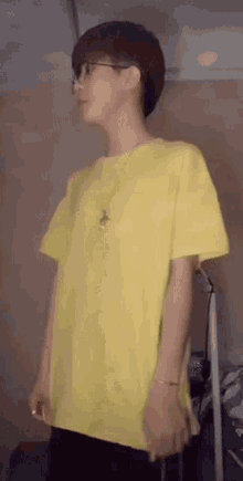 Yellow Shirt Fix Shirt GIF